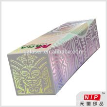 No printing silver laminated paper for wine box packaging with hologram effect